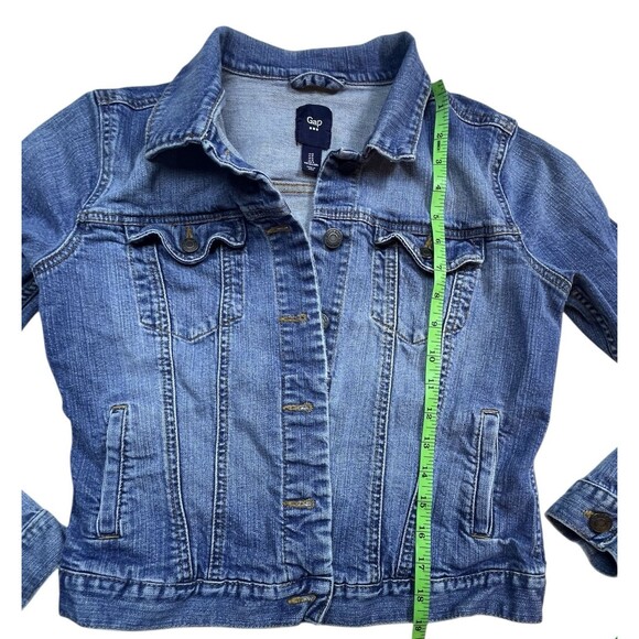 Gap Y2K Jean Jacket Medium Wash Blue Indigo Denim Size Small - Picture 3 of 9